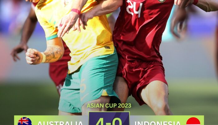 Kalah 4-0 Dari Australia, Laju Bersejarah Timnas Indonesia Terhenti di 16 Besar Piala Asia