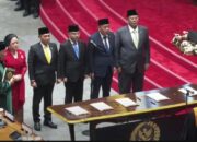 Pimpinan DPR RI Periode 2024-2029. (Foto: Tangkapan Layar)