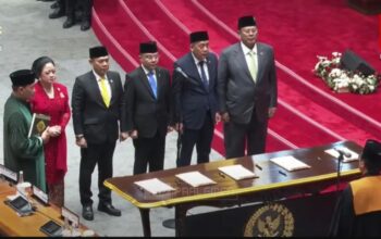 Pimpinan DPR RI Periode 2024-2029. (Foto: Tangkapan Layar)