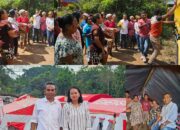 Stefanus Ola Demon, ST Bersama Istri Sambangi Posko korban erupsi Lewotobi Laki-laki dan Pengungsi Mandiri di Nileknohing. (Foto: Harianwarga.id/Ritha)