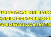 Foto: Ilustrasi awan hujan. BMKG memprakirakan sejumlah wilayah berpotensi hujan lebat serta angin kencang pada besok Kamis (30/10/2025).