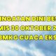 Peringatan Dini Besok Kamis 30 Oktober 2025, Info BMKG Waspada Cuaca Ekstrem Hujan Lebat dan Angin