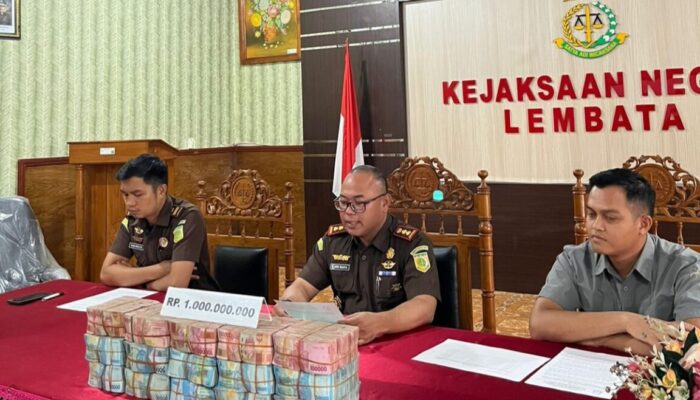 Kasus Korupsi Proyek Jalan Lerahinga-Banitobo-Lamalela, Kejari Lembata Kembalikan Kerugian Negara