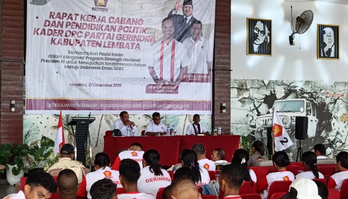 Gelar Rakercab Dan Pendidikan Politik, DPC Gerindra Lembata Fokus Kawal Program Strategis Nasional Presiden Prabowo
