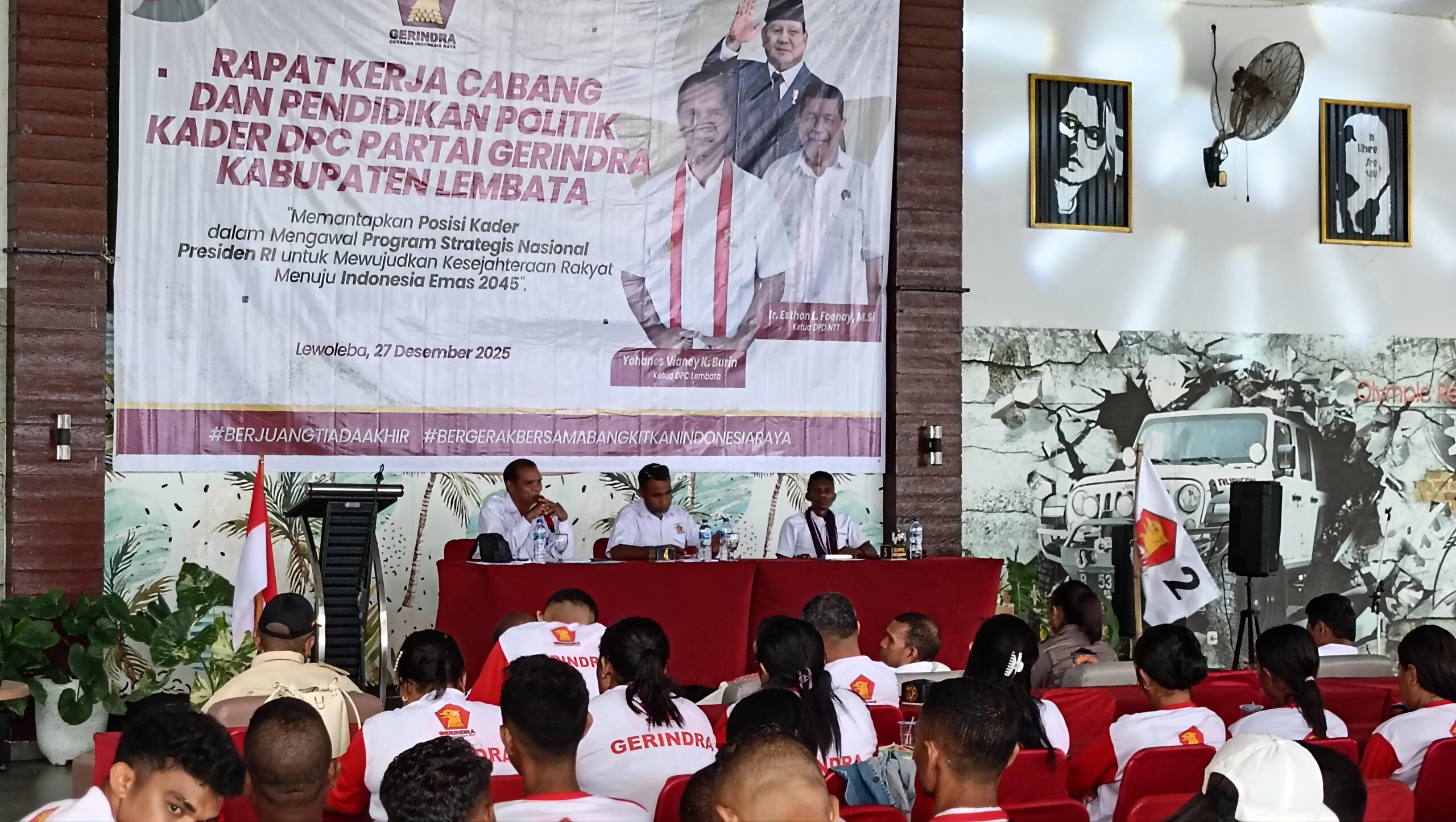 DPC Gerindra Lembata Gelar Rakercab, Fokus Kawal Program Strategis Nasional Presiden Prabowo Menuju Indonesia Emas 2045. Foto: Harianwarga/Istimewa.