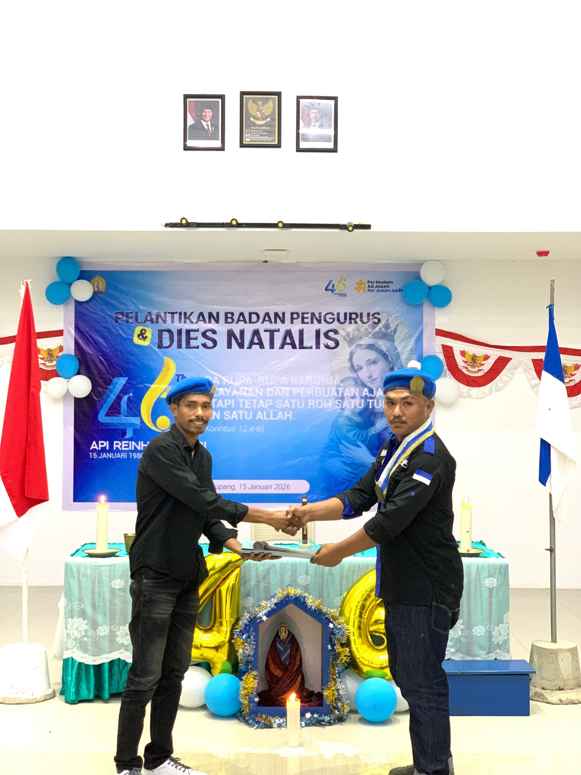 Pelantikan Badan Pengurus dan Dies Natalis API REINHA Rosari ke-46. Foto: Harianwarga./
