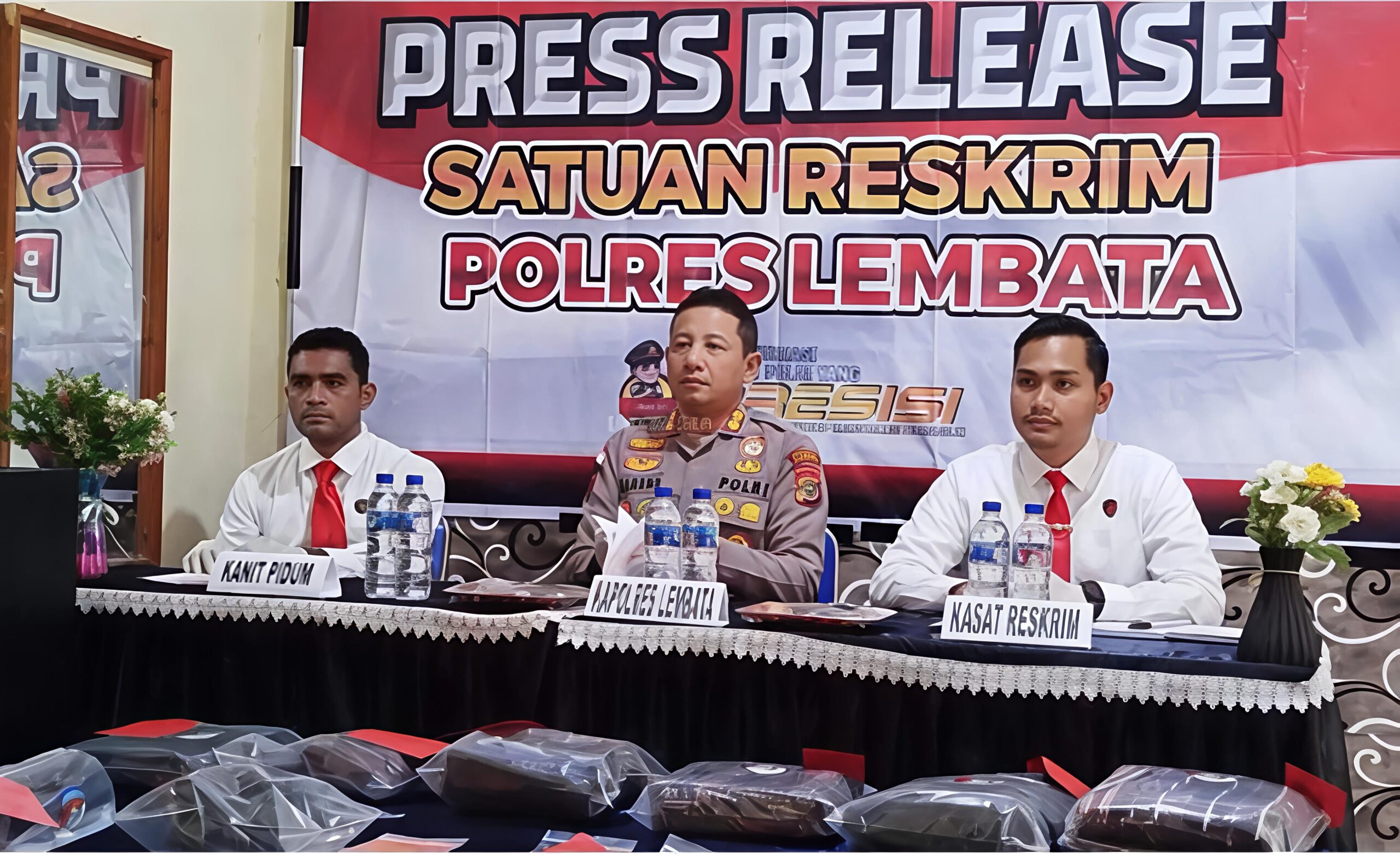 Kasus Pencurian Yang Meresahkan Warga, Polres Lembata Berhasil Amankan 26 Barang Bukti dan 3 Pelaku. Foto: Istimewa.