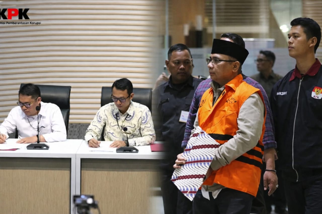 Mantan Menteri Agama Yaqut Cholil Qoumas ditahan KPK. Foto: Istimewa.