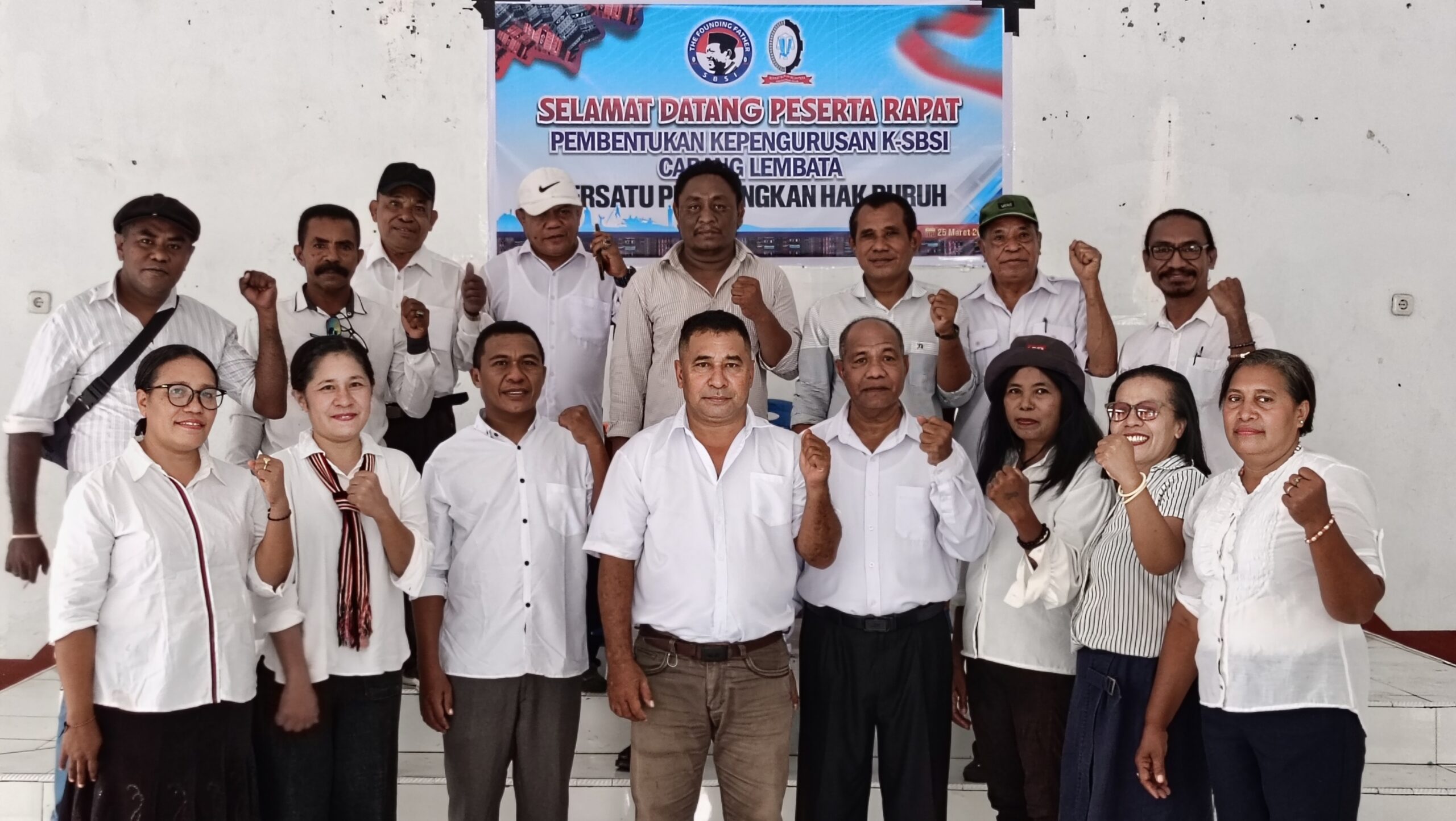 Kepengurusan Serikat Buruh Sejahtera Indonesia (SBSI) Kabupaten Lembata. Foto: Istimewa.