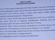 Berita Acara Kesepakatan Bersama. Foto: Istimewa.