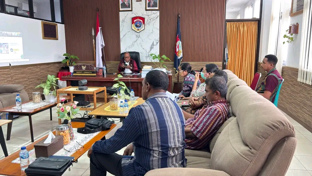 Bupati Lembata Hadiri Rapat Virtual Persiapan HLUN 2026 dan Pembangunan Sekolah Rakyat di NTT. Foto: Istimewa.