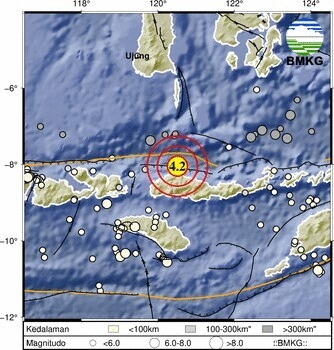 Info Gempa. Foto: BMKG.