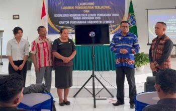 Kantor Pertanahan Kabupaten Lembata resmi meluncurkan sistem Transformasi Layanan Pertanahan Pengukuran Terjadwal. Foto: Istimewa.