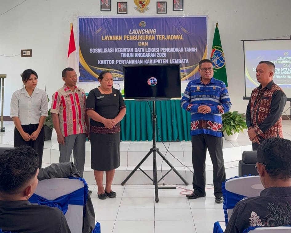 Kantor Pertanahan Kabupaten Lembata resmi meluncurkan sistem Transformasi Layanan Pertanahan Pengukuran Terjadwal. Foto: Istimewa.