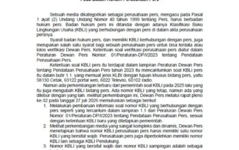 OPINI: Perubahan KBLI Perusahaan Media: Antara Tertib Administrasi dan Beban Pelaku Usaha