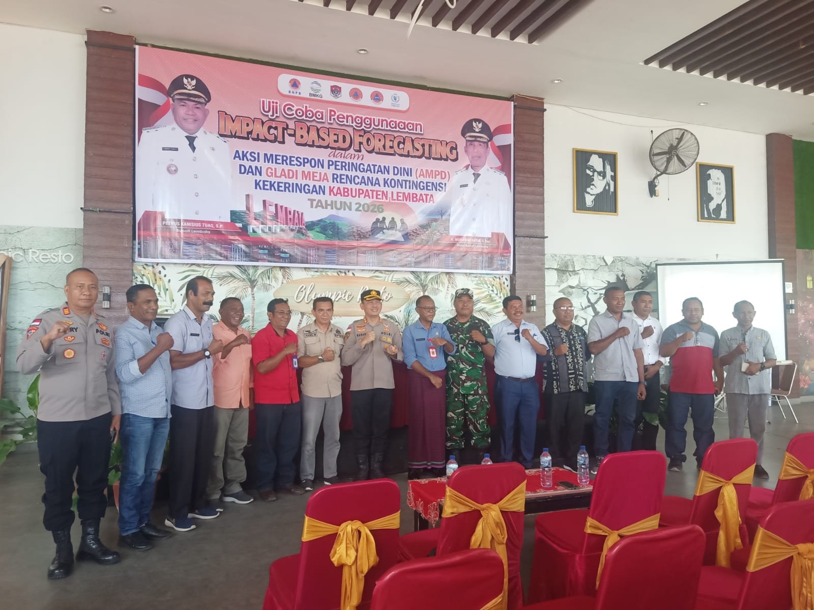 Simulasi Meja Rencana Kontingensi Kekeringan 2026 di Lembata jadi uji coba pertama IBF di Indonesia. Foto: Istimewa.