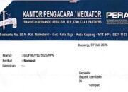 Kantor Pengacara & Mediator Fransisco Bernando Bessi, S.H., M.H., C.Me., CLA & Partners melayangkan surat somasi. Foto: Istimewa.