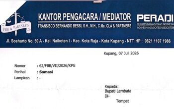 Kantor Pengacara & Mediator Fransisco Bernando Bessi, S.H., M.H., C.Me., CLA & Partners melayangkan surat somasi. Foto: Istimewa.
