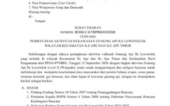 Surat Edaran Bupati Lembata. Foto: Istimewa.