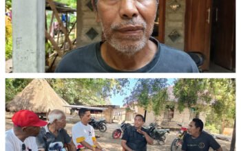 Ketua Organisasi Rawa Ula Watu Tanah, Thomas Talu, yang juga dikenal sebagai lakimosa. Foto: Icha/Harian Warga.