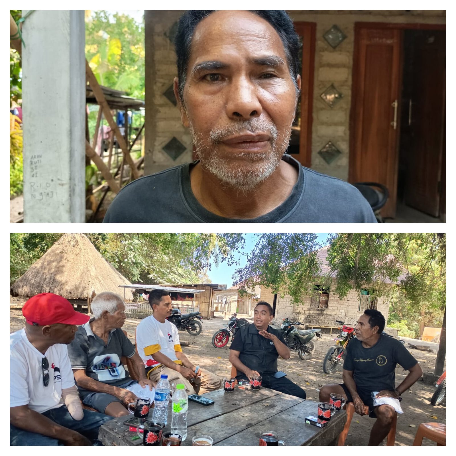 Ketua Organisasi Rawa Ula Watu Tanah, Thomas Talu, yang juga dikenal sebagai lakimosa. Foto: Icha/Harian Warga.