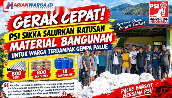 Pasca Kunjungan Jokowi di Palue, DPD PSI Sikka Distribusikan Bantuan ke 8 Desa di Palue