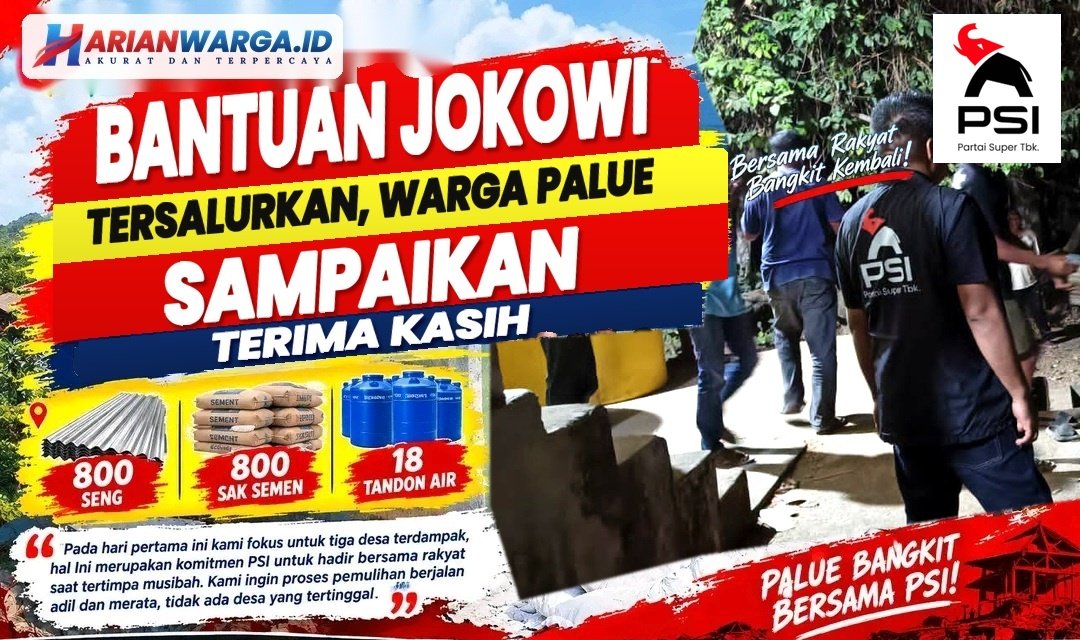 Penyaluran bantuan dilakukan melalui Dewan Pimpinan Daerah (DPD) Partai Solidaritas Indonesia (PSI) Kabupaten Sikka pada Senin (05/10/2026). Foto: Icha/Harian Warga.